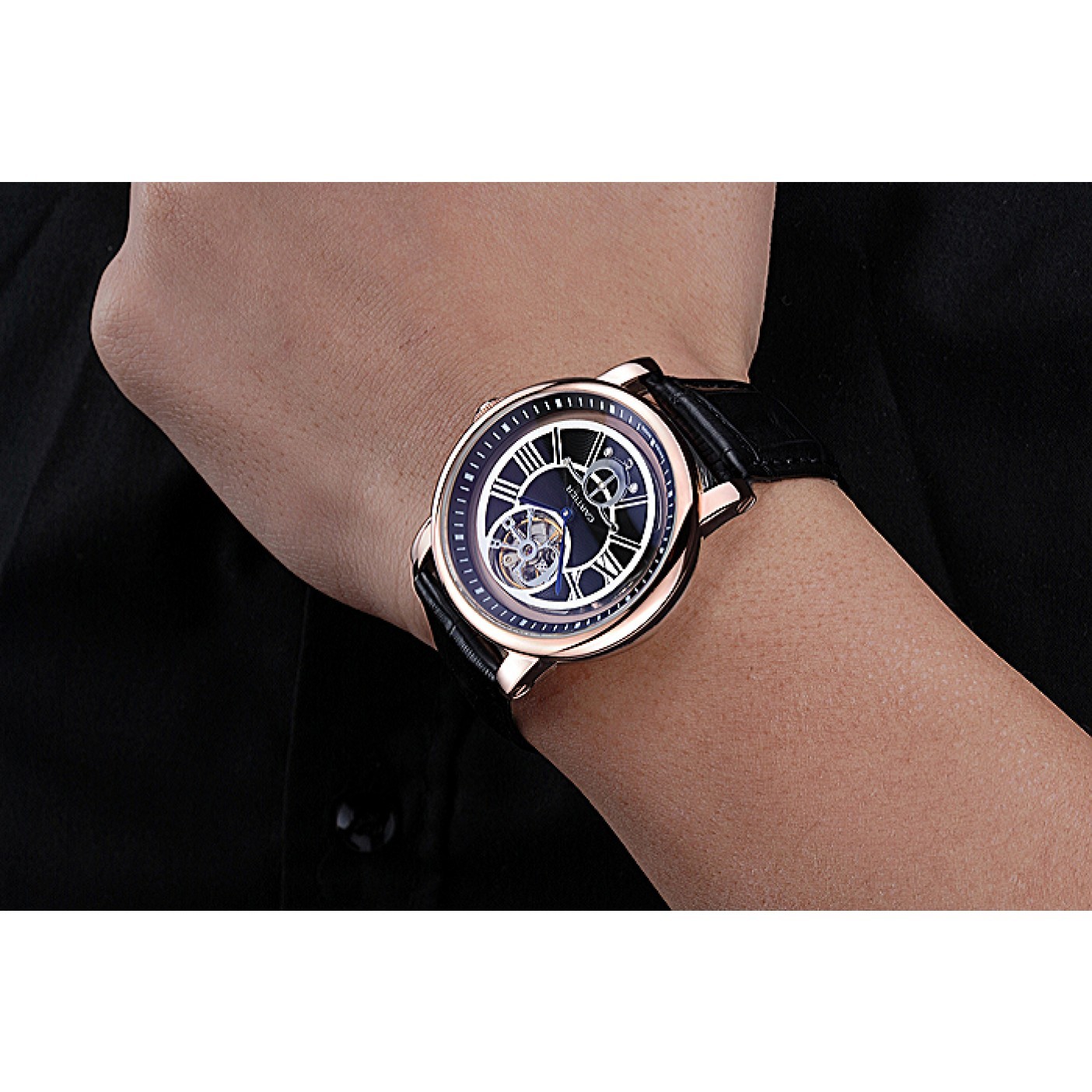 MiroTime Cartier Rotonde Flying Tourbillon Black Dial 621944