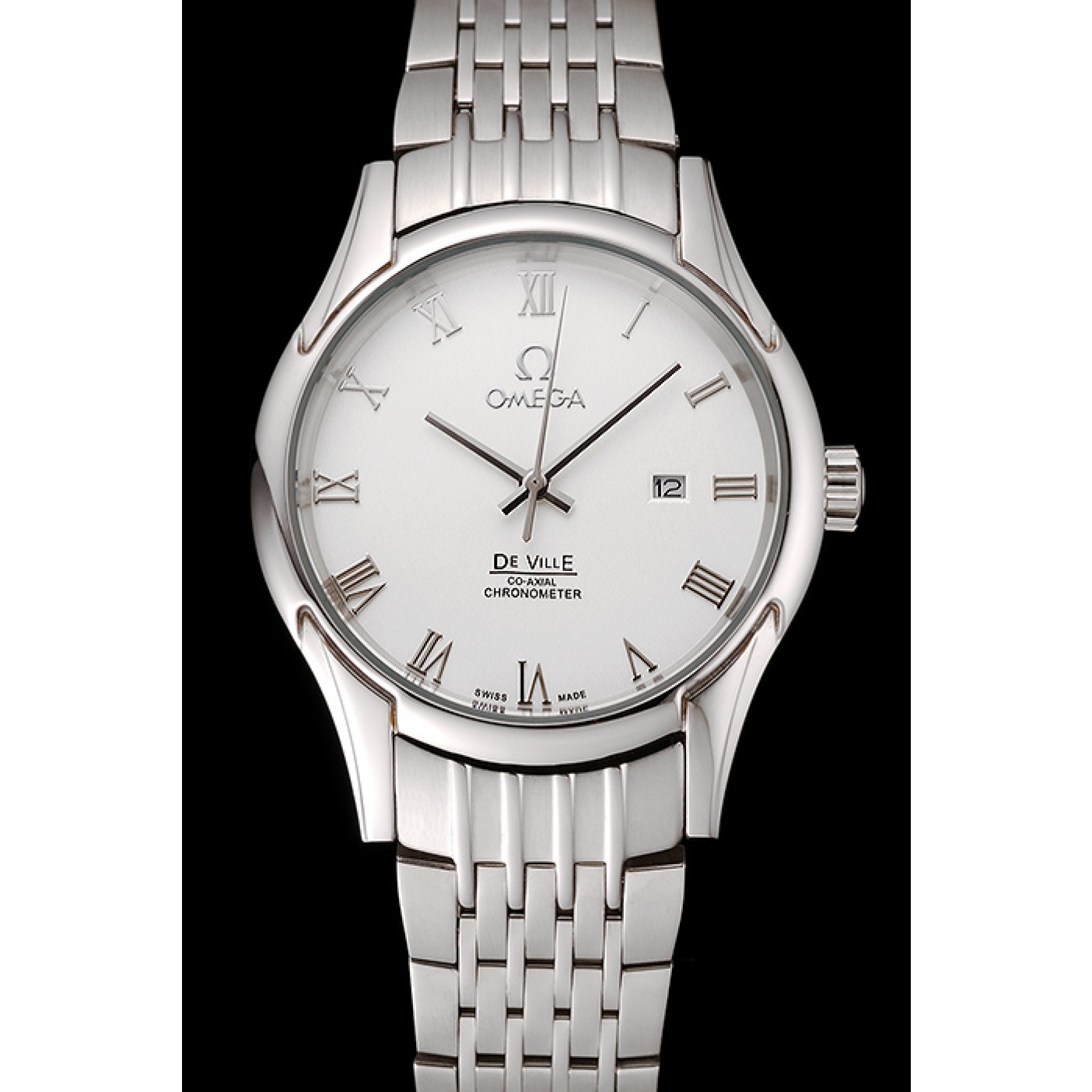 MiroTime Omega De Ville White Dial Roman Numerals Stainless Steel Case And Bracelet 1453791