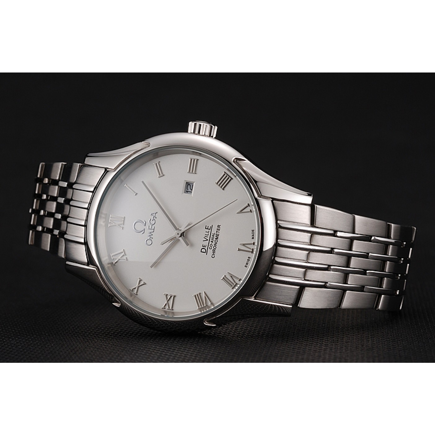 MiroTime Omega De Ville White Dial Roman Numerals Stainless Steel Case And Bracelet 1453791