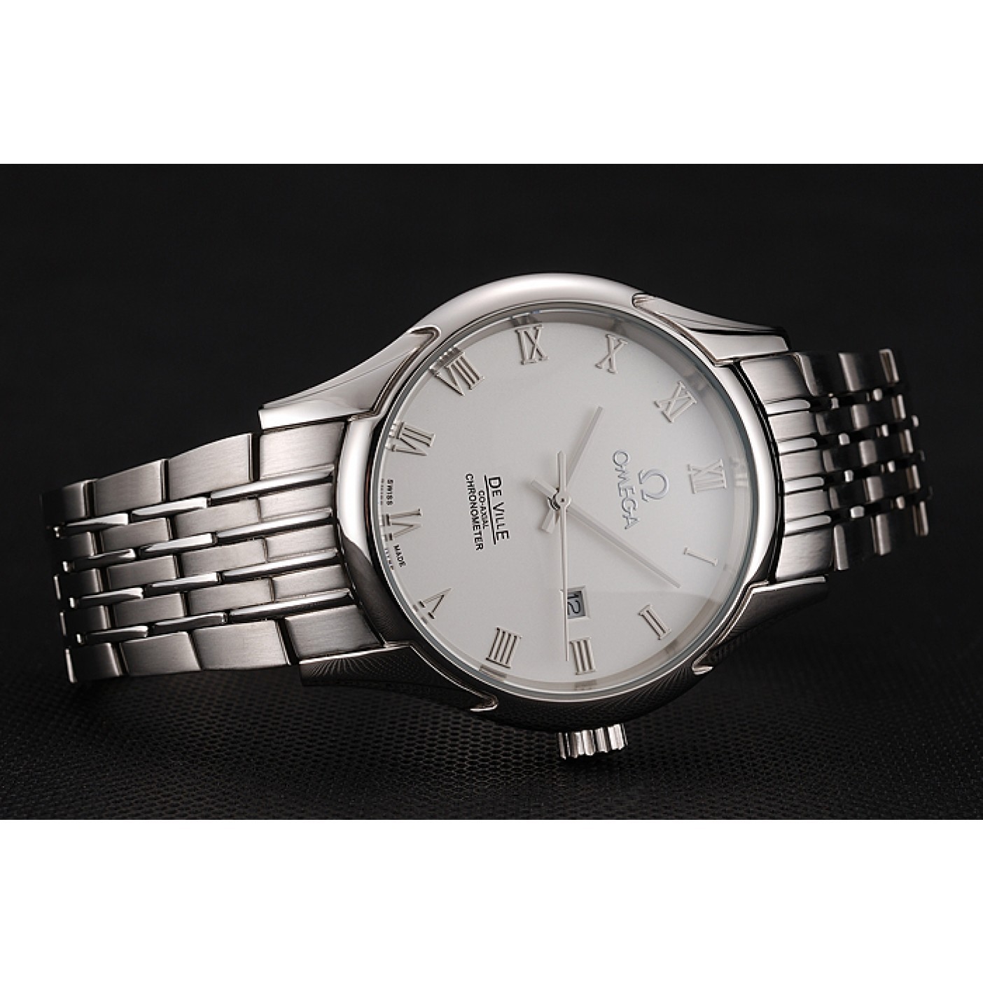 MiroTime Omega De Ville White Dial Roman Numerals Stainless Steel Case And Bracelet 1453791