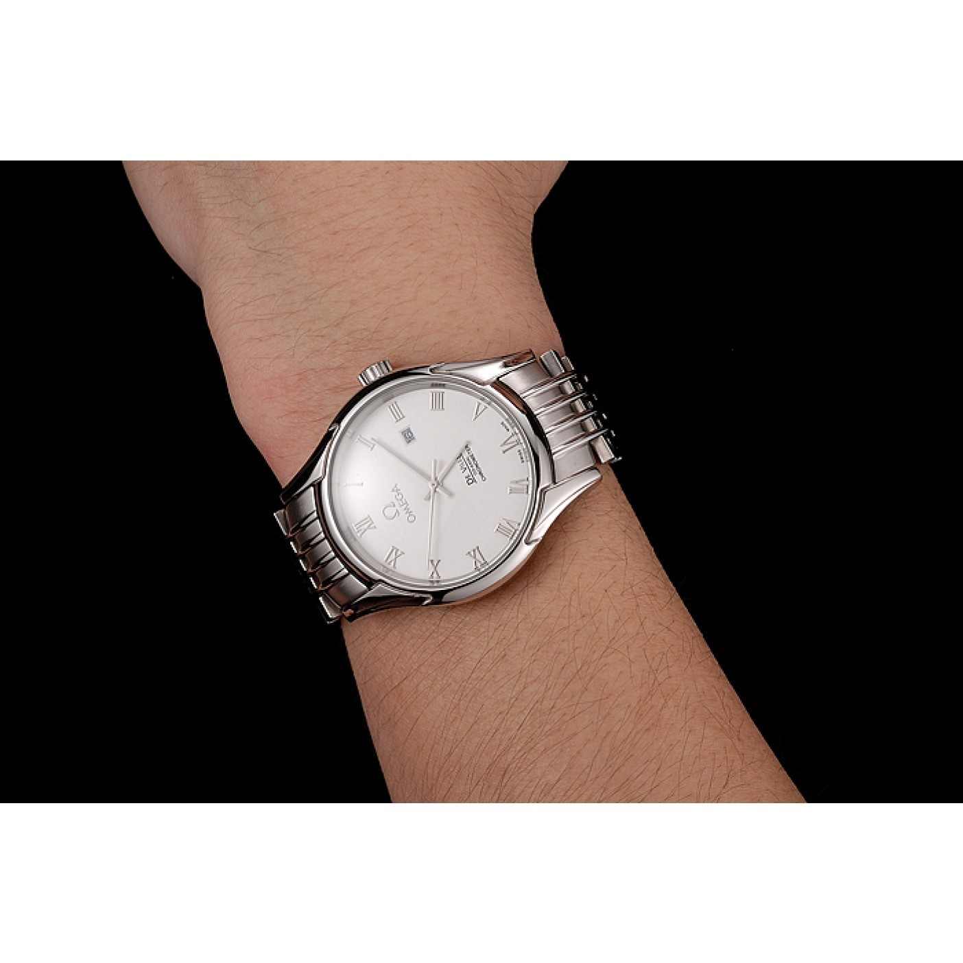MiroTime Omega De Ville White Dial Roman Numerals Stainless Steel Case And Bracelet 1453791