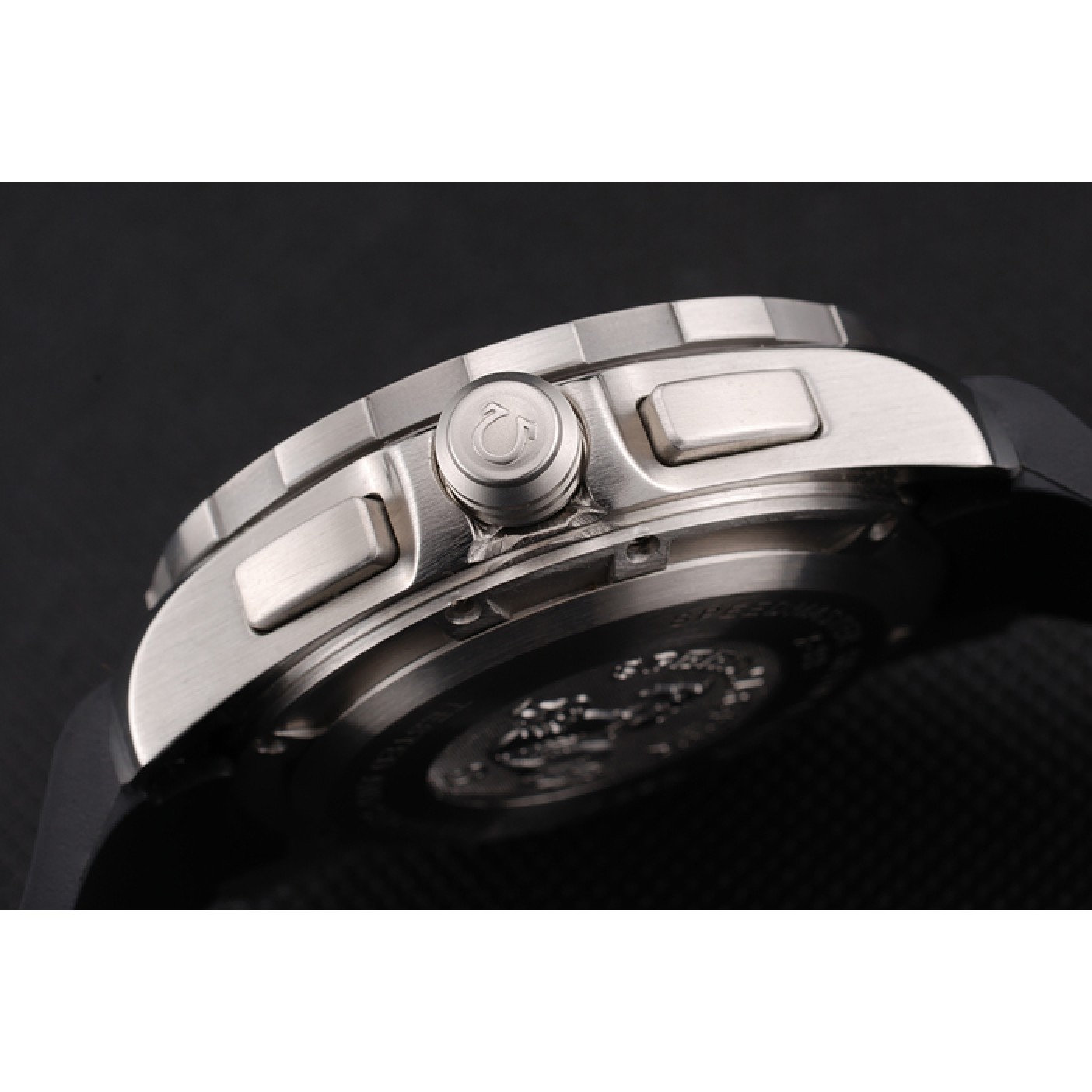 MiroTime Omega Speedmaster Skywalker X-33 Black Dial Blue On Black Bezel Stainless Steel Black Rubber Strap