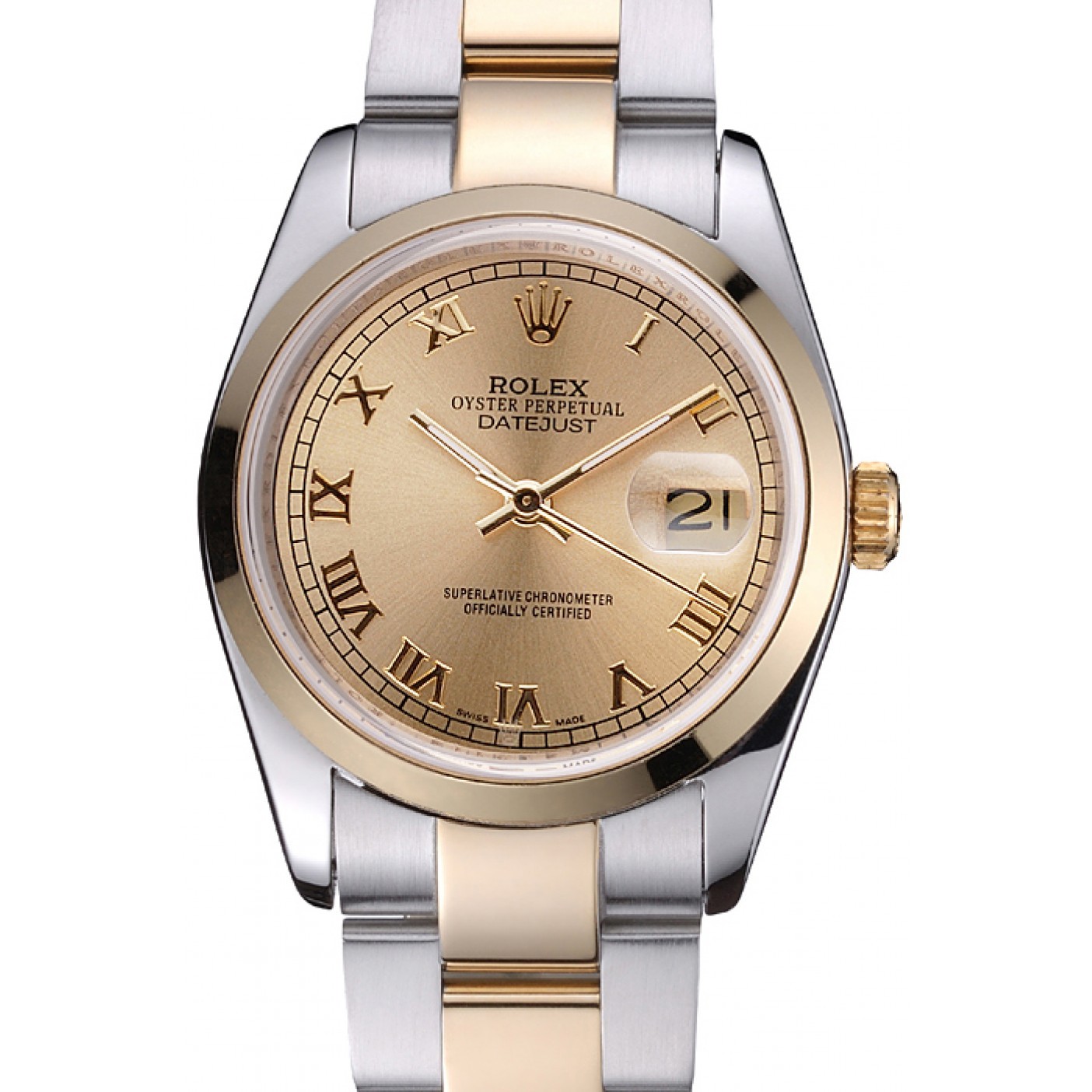 MiroTime Rolex Datejust Stainless Steel And Gold Case Gold Dial 622265