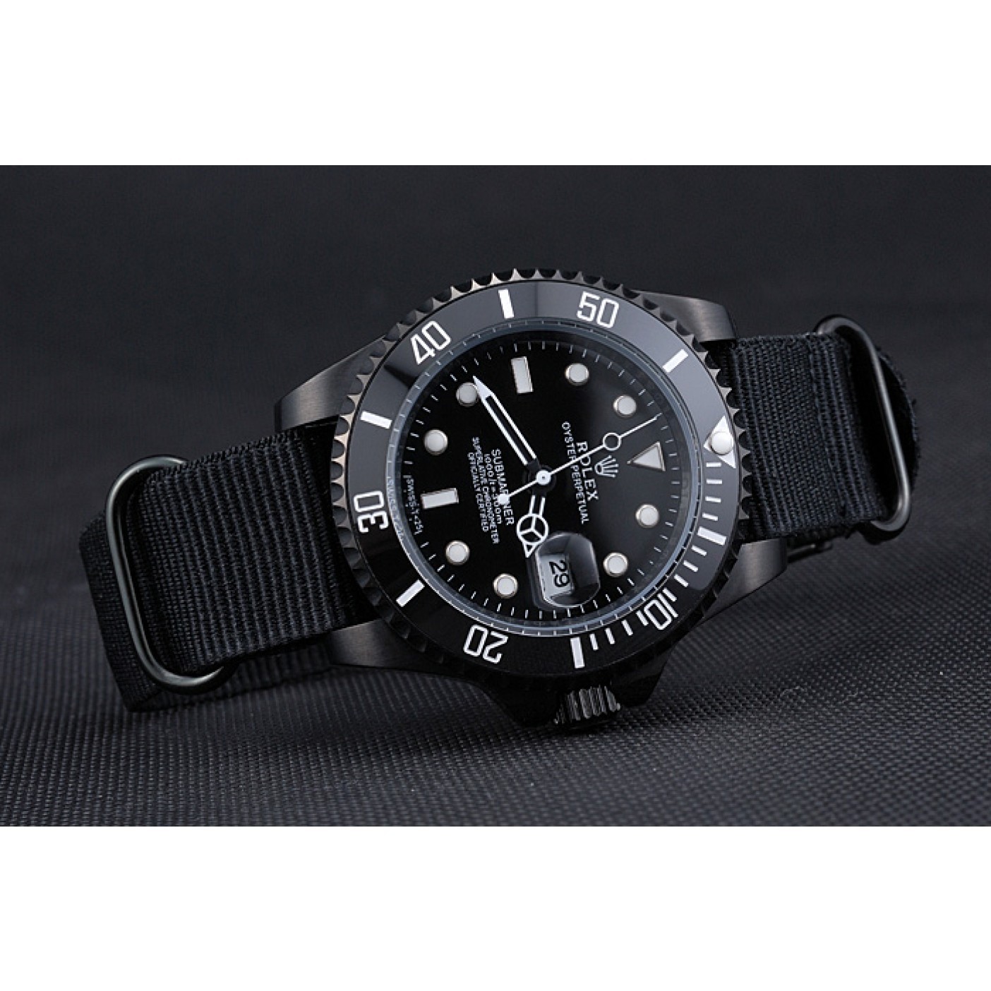 MiroTime Rolex Submariner Black Nylon Strap 622006