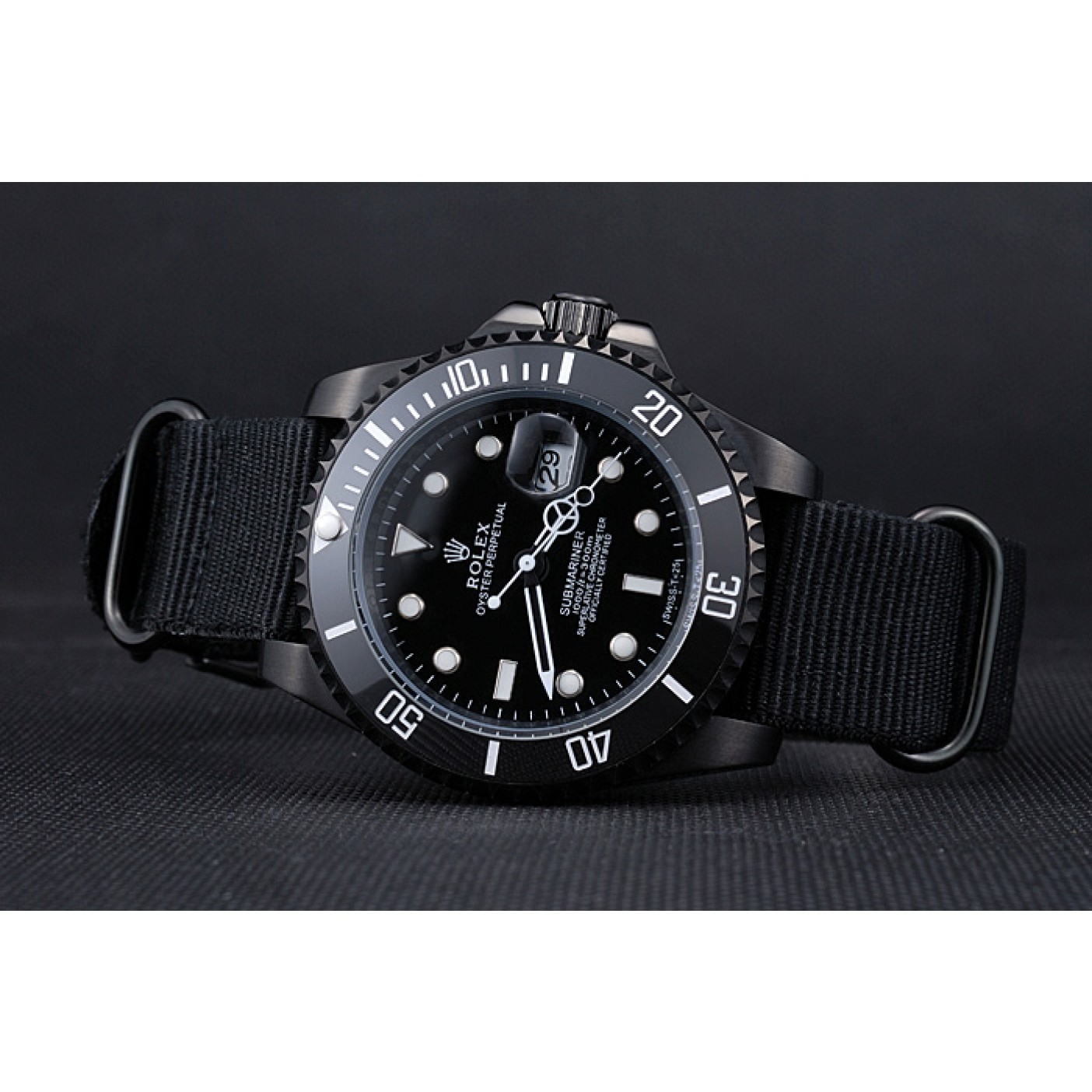 MiroTime Rolex Submariner Black Nylon Strap 622006