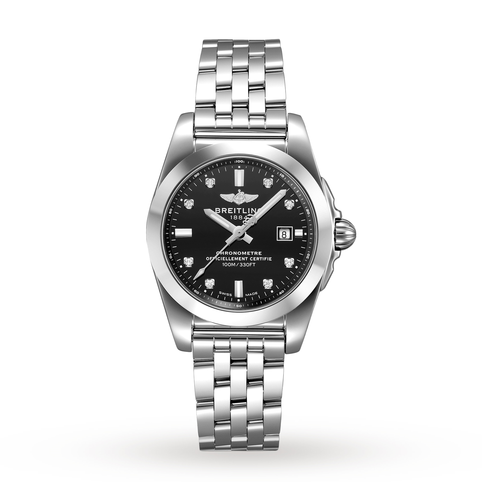 MiroTime Swiss Breitling Galactic 29 Sleek Steel W72348121B1A1