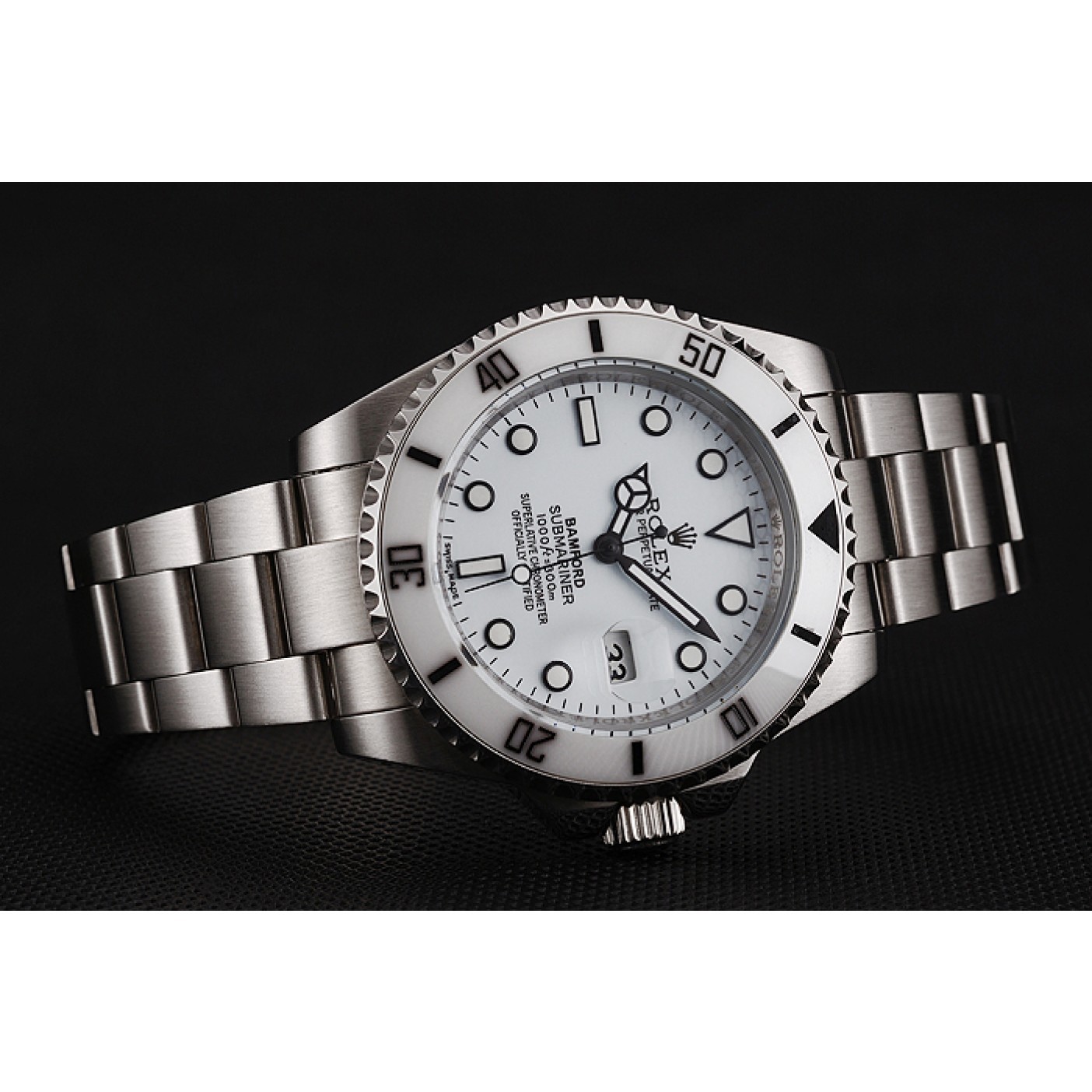 MiroTime Rolex Submariner Bamford White Dial Stainless Steel Bracelet 1453863