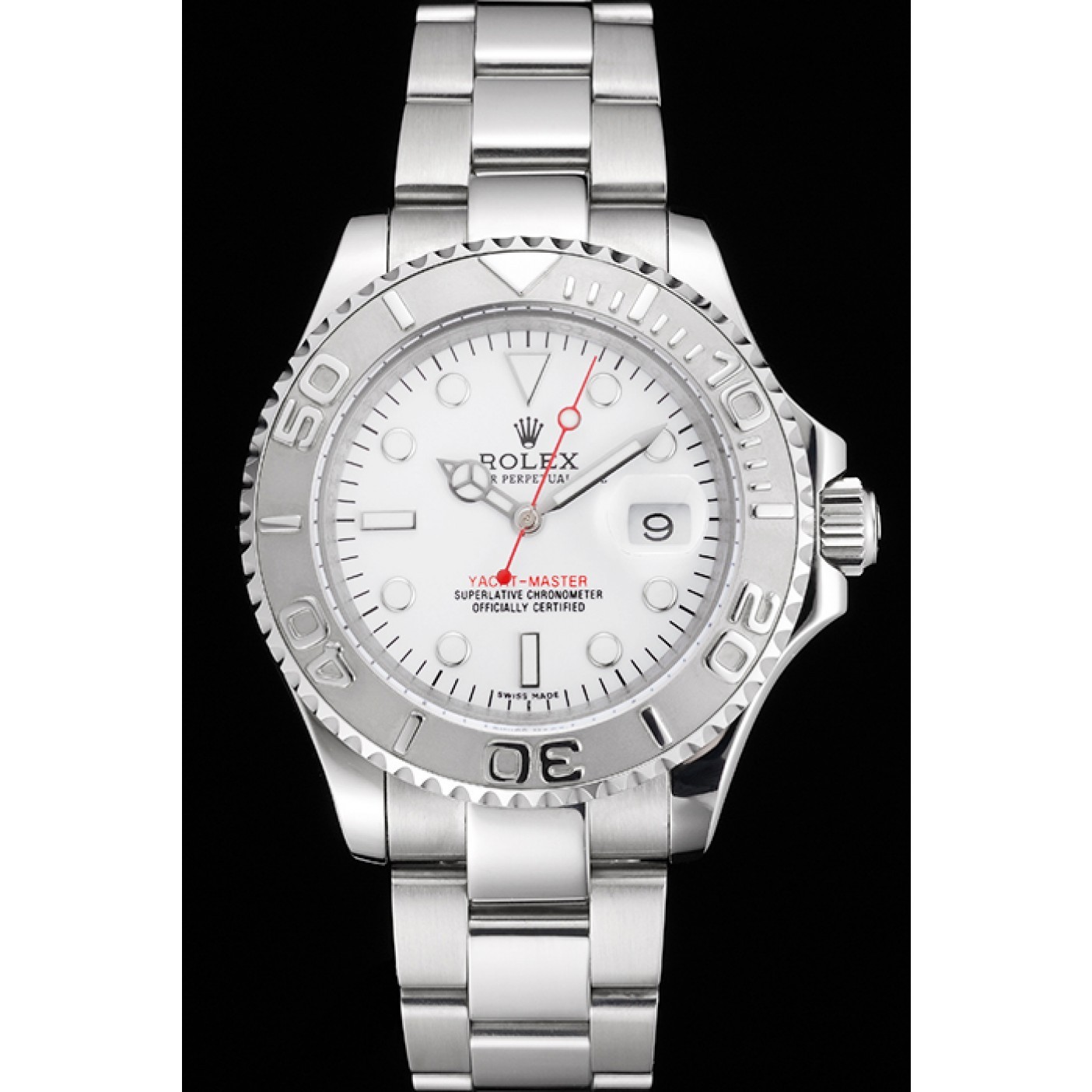 MiroTime Swiss Rolex Yacht-Master White Dial Staniless Steel Case And Bracelet