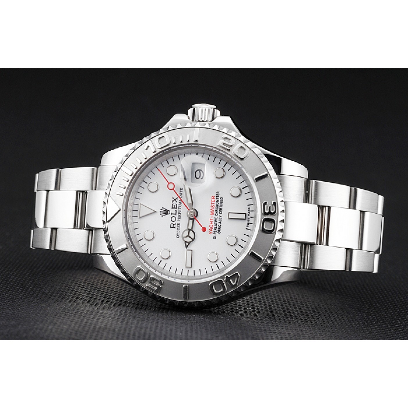 MiroTime Swiss Rolex Yacht-Master White Dial Staniless Steel Case And Bracelet