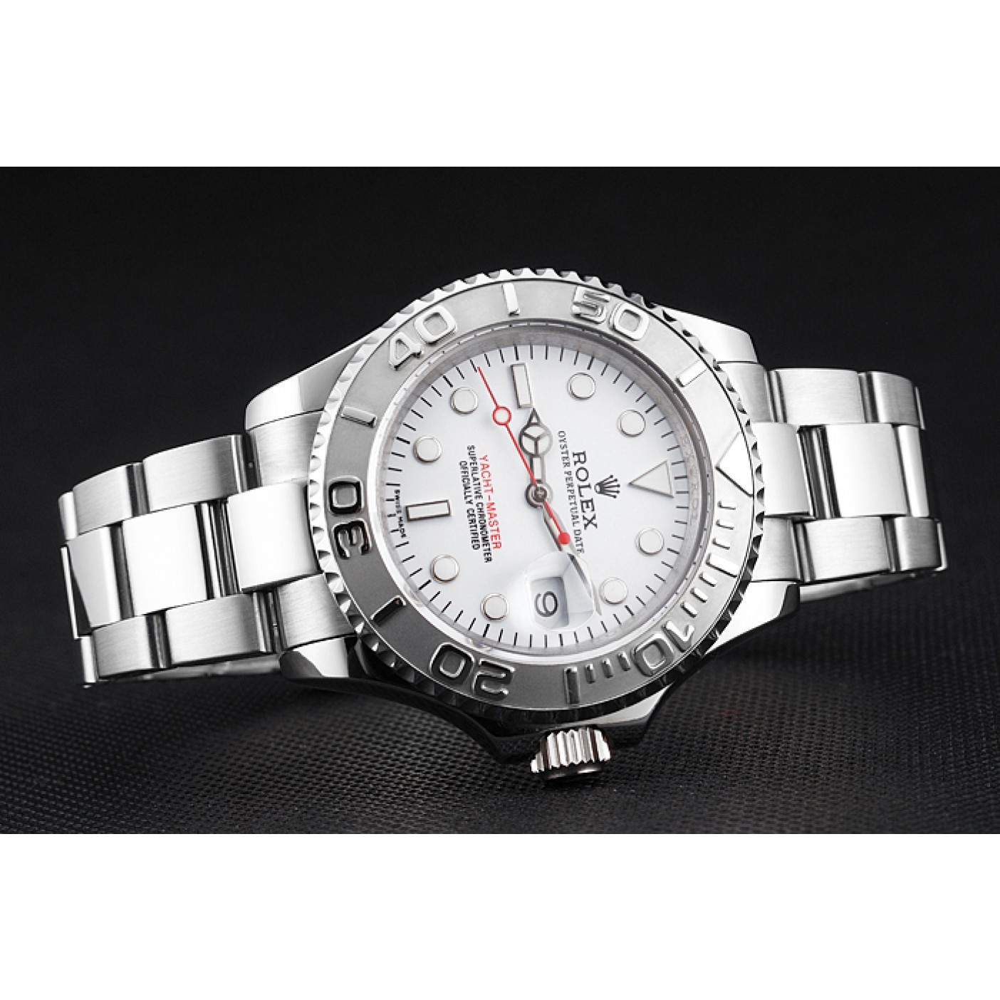 MiroTime Swiss Rolex Yacht-Master White Dial Staniless Steel Case And Bracelet