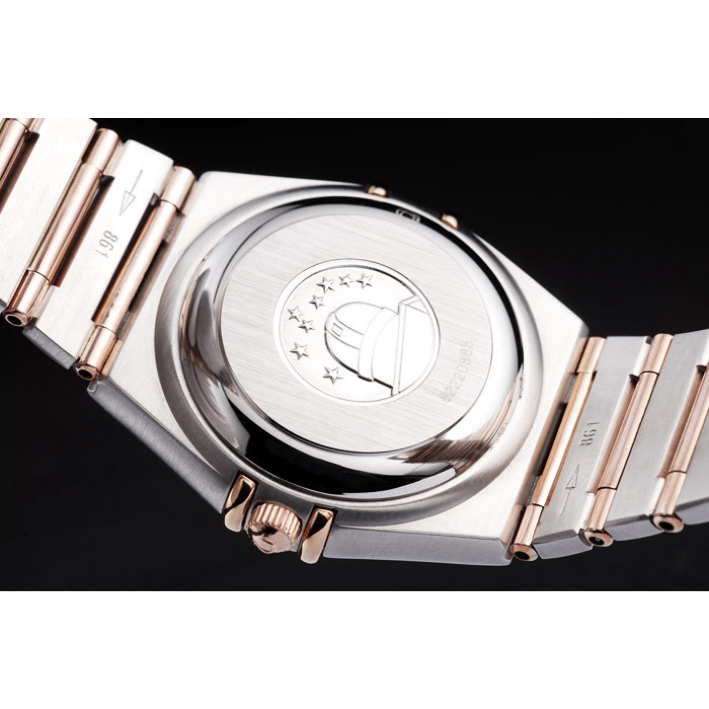 MiroTime Omega Swiss Constellation Jewelry Diamond Case Omega Emblem White Dial 98111