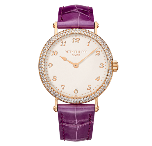 MiroTime AAA Replica Patek Philippe Calatrava Rose Diamond Watch 7200 200R-001