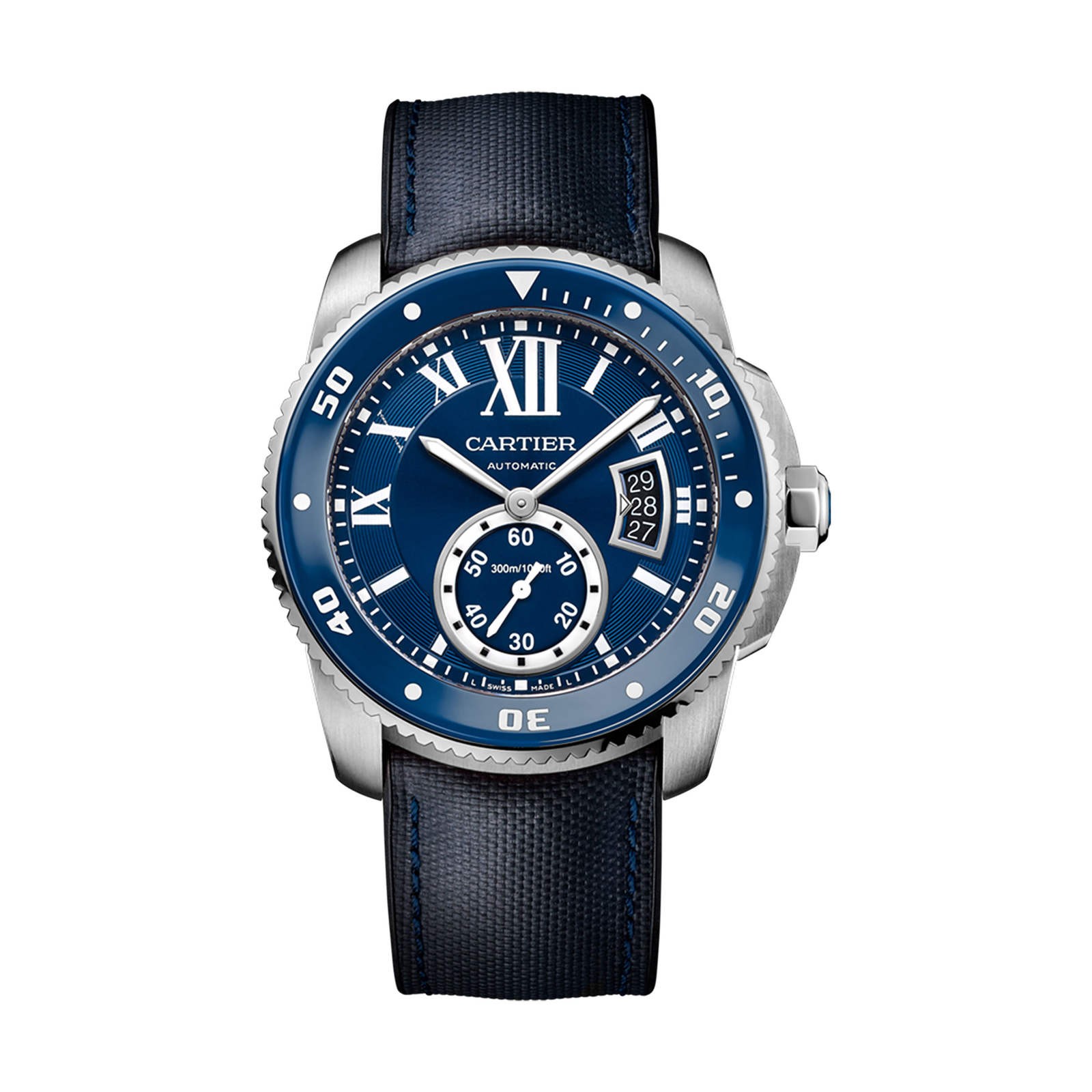 MiroTime Swiss Calibre de Cartier Diver watch, 42mm, steel, rubber