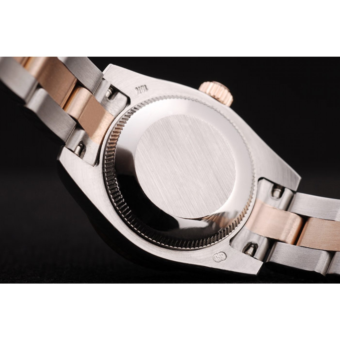 MiroTime Rolex DateJust Brushed Stainless Steel Case Brown Dial Diamond Plated