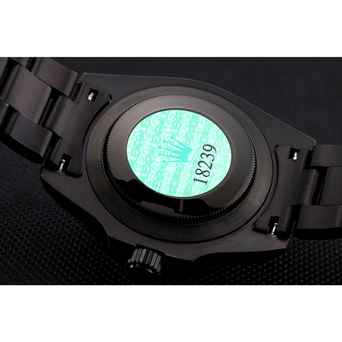 MiroTime Swiss Rolex GMT Master II Black Dial Blue And Black Bezel Black PVD Case And Bracelet