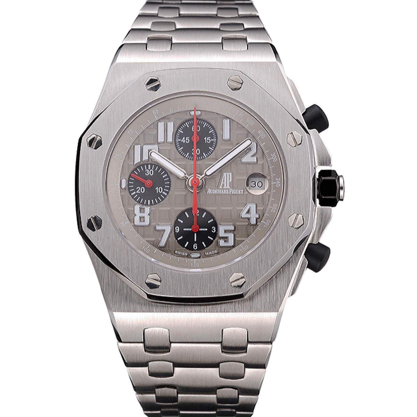 MiroTime Swiss Audemars Piguet Royal Oak Offshore Grey Dial Stainless Steel Case And Bracelet 622870
