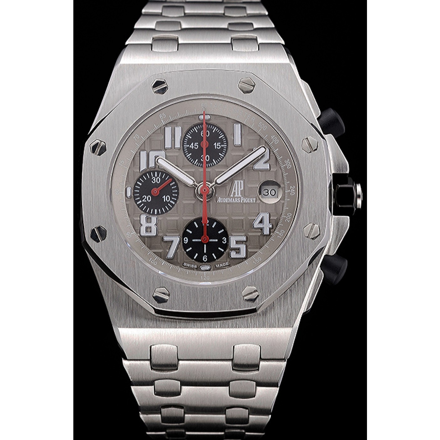 MiroTime Swiss Audemars Piguet Royal Oak Offshore Grey Dial Stainless Steel Case And Bracelet 622870