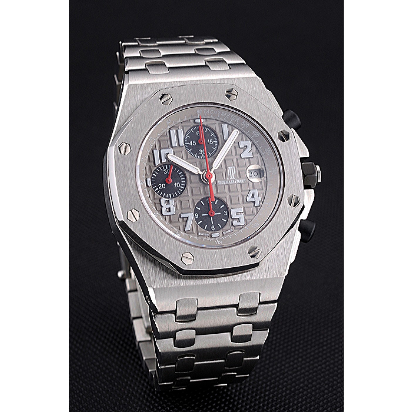 MiroTime Swiss Audemars Piguet Royal Oak Offshore Grey Dial Stainless Steel Case And Bracelet 622870