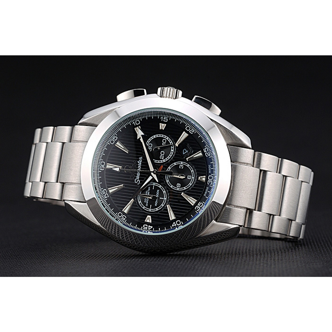 MiroTime Omega Seamaster Aqua Terra Chronograph Blue Dial Stainless Steel Bracelet 622528