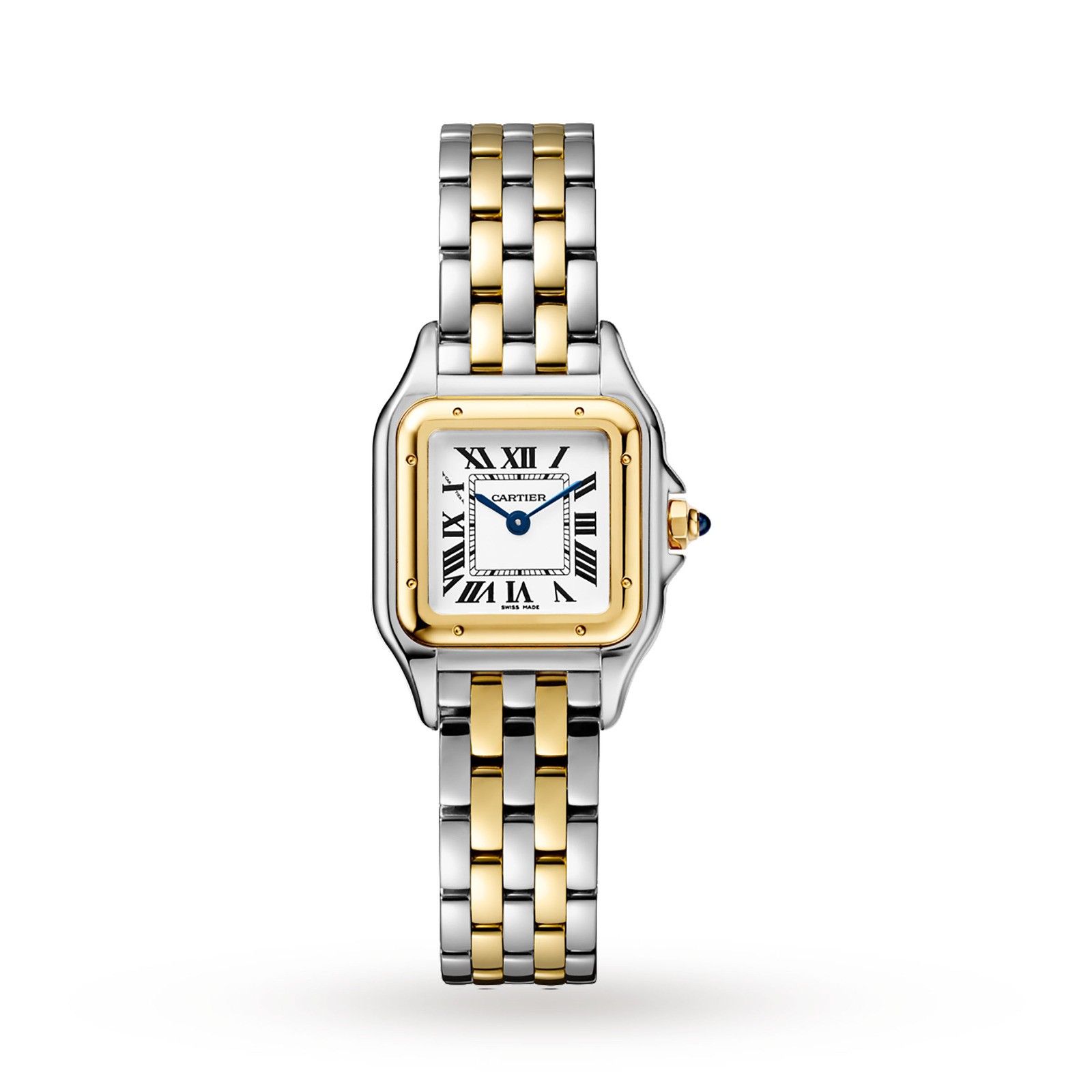 MiroTime Swiss Panthère de Cartier watch, Small model, yellow gold and steel