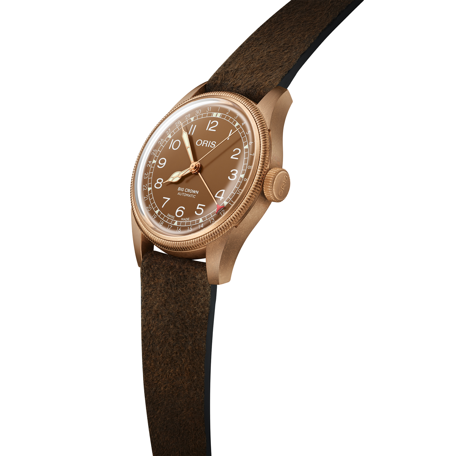 MiroTime Swiss Oris Big Crown 40mm Mens Watch 01 754 7741 3166-07 20 74BR