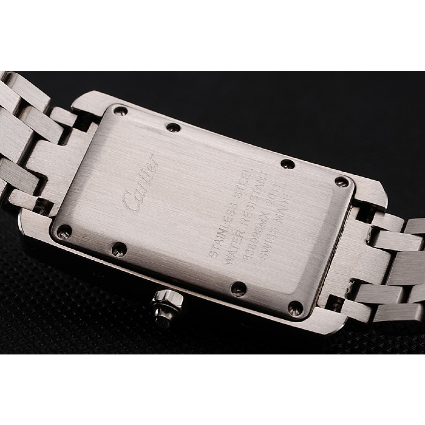 MiroTime Cartier Tank Americaine White Dial Diamond Bezel Stainless Steel Case Two Tone Bracelet 1453778