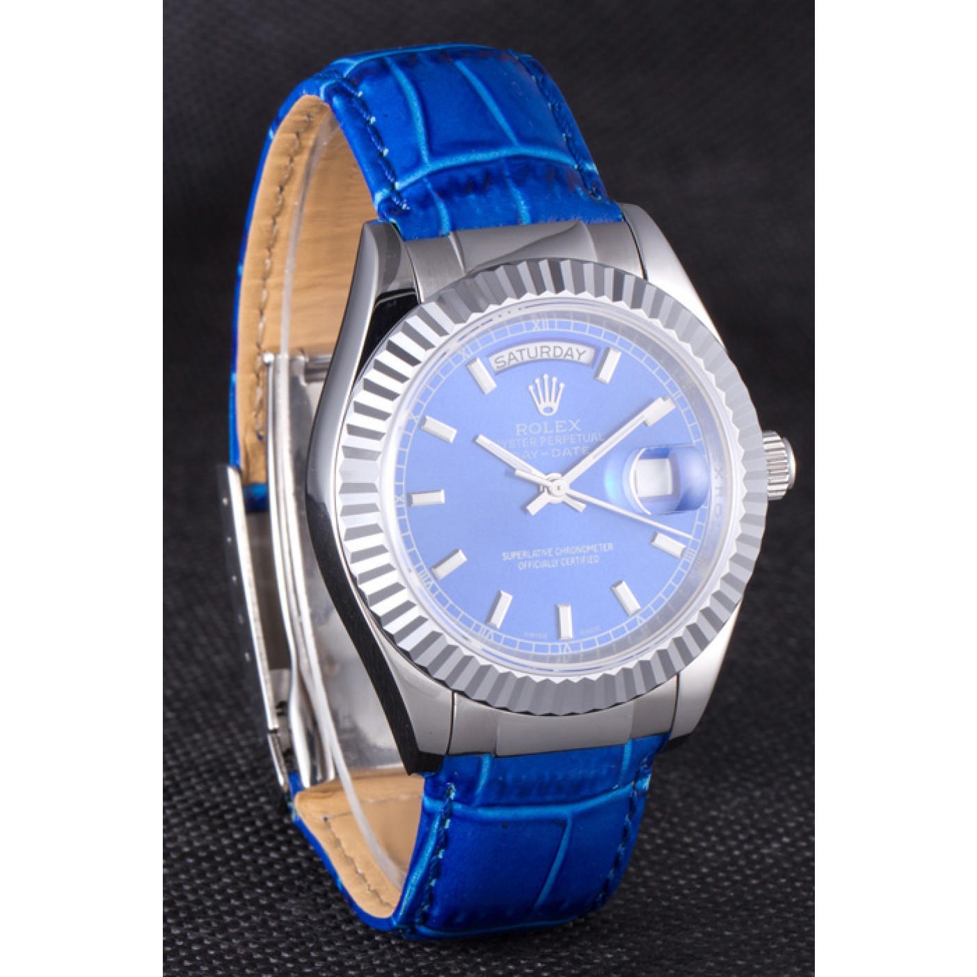 MiroTime Rolex Day-Date Oyster Collection Blue Leather Band 621490
