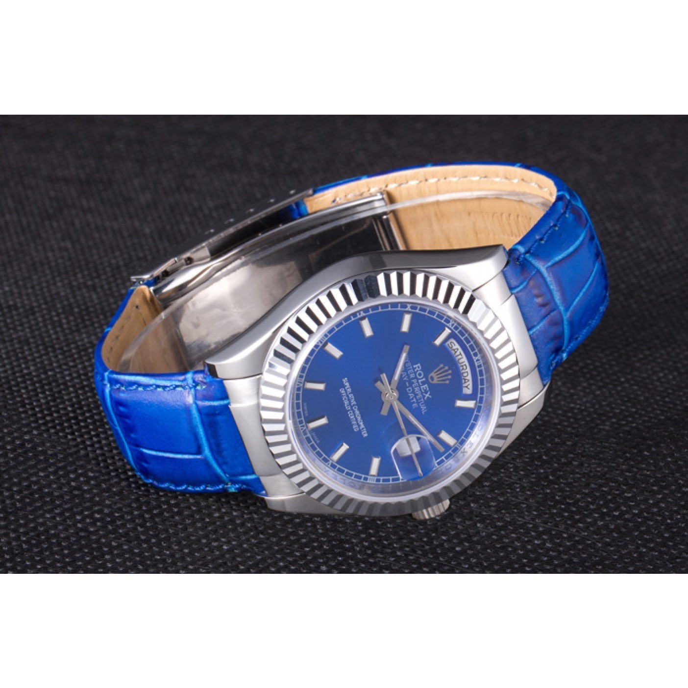 MiroTime Rolex Day-Date Oyster Collection Blue Leather Band 621490