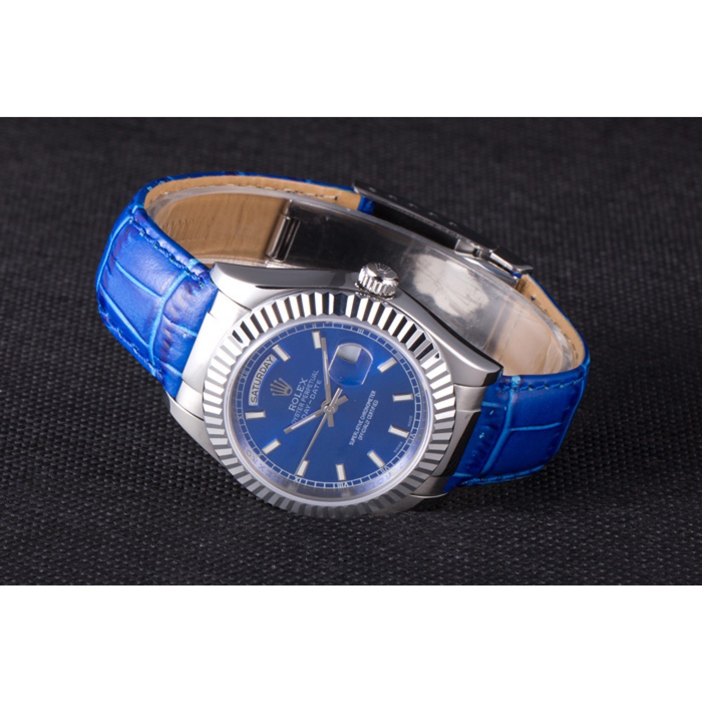 MiroTime Rolex Day-Date Oyster Collection Blue Leather Band 621490
