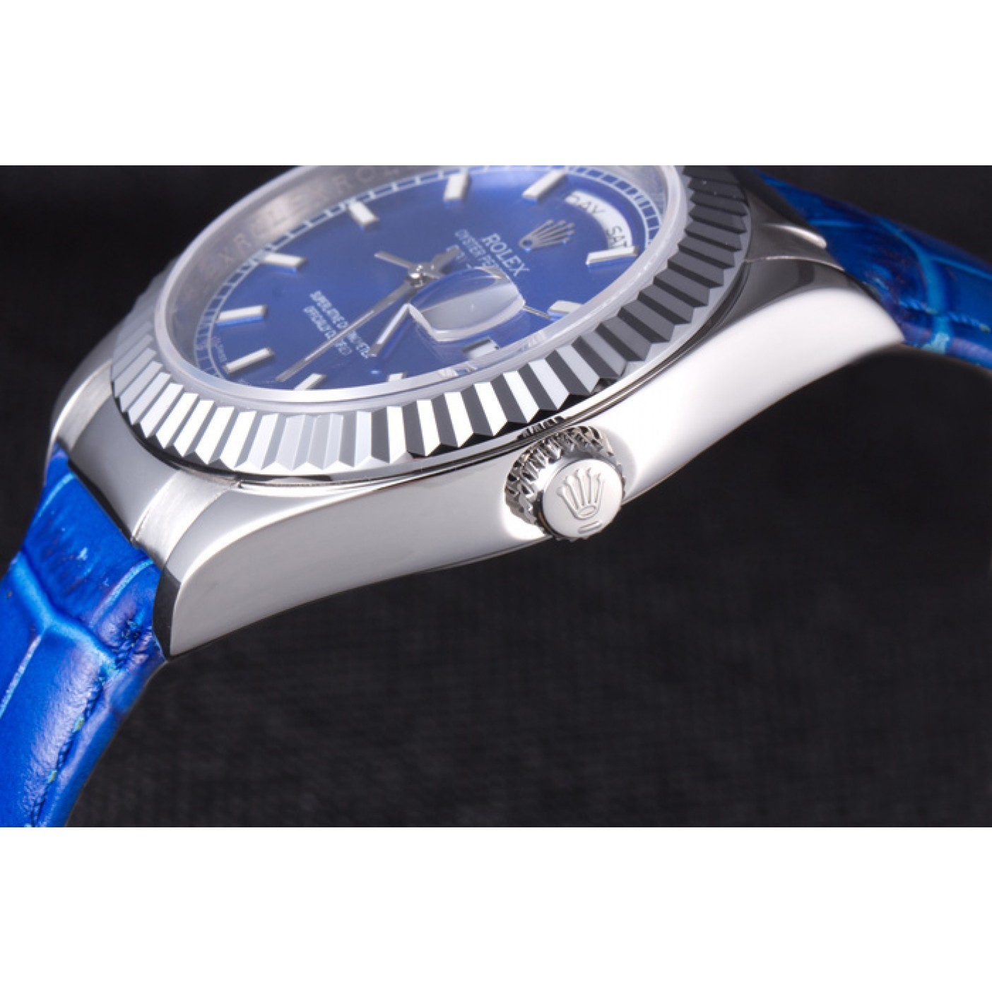 MiroTime Rolex Day-Date Oyster Collection Blue Leather Band 621490