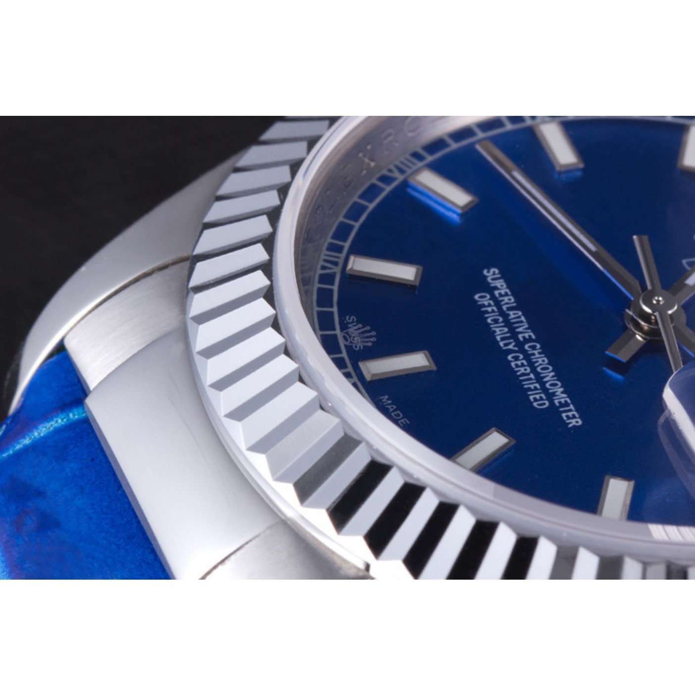 MiroTime Rolex Day-Date Oyster Collection Blue Leather Band 621490