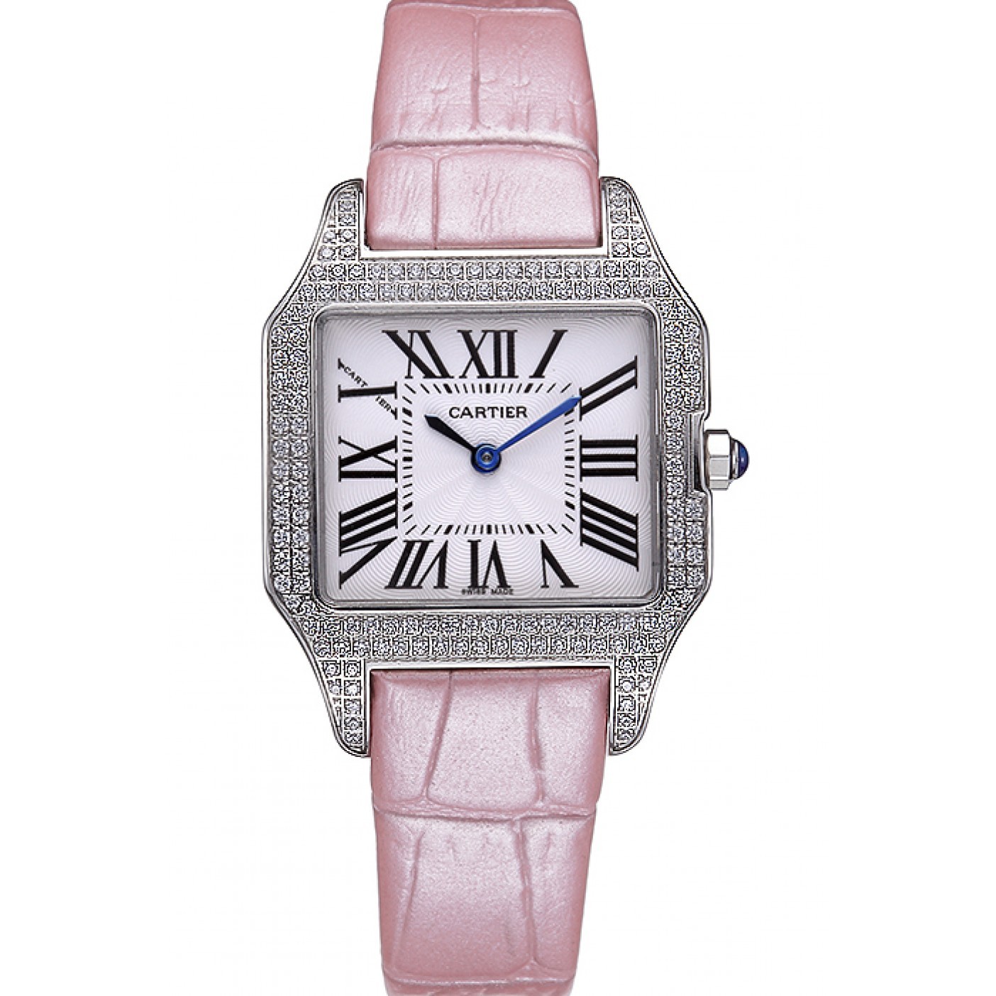 MiroTime Cartier Santos 100 Diamond Silver Bezel 621910