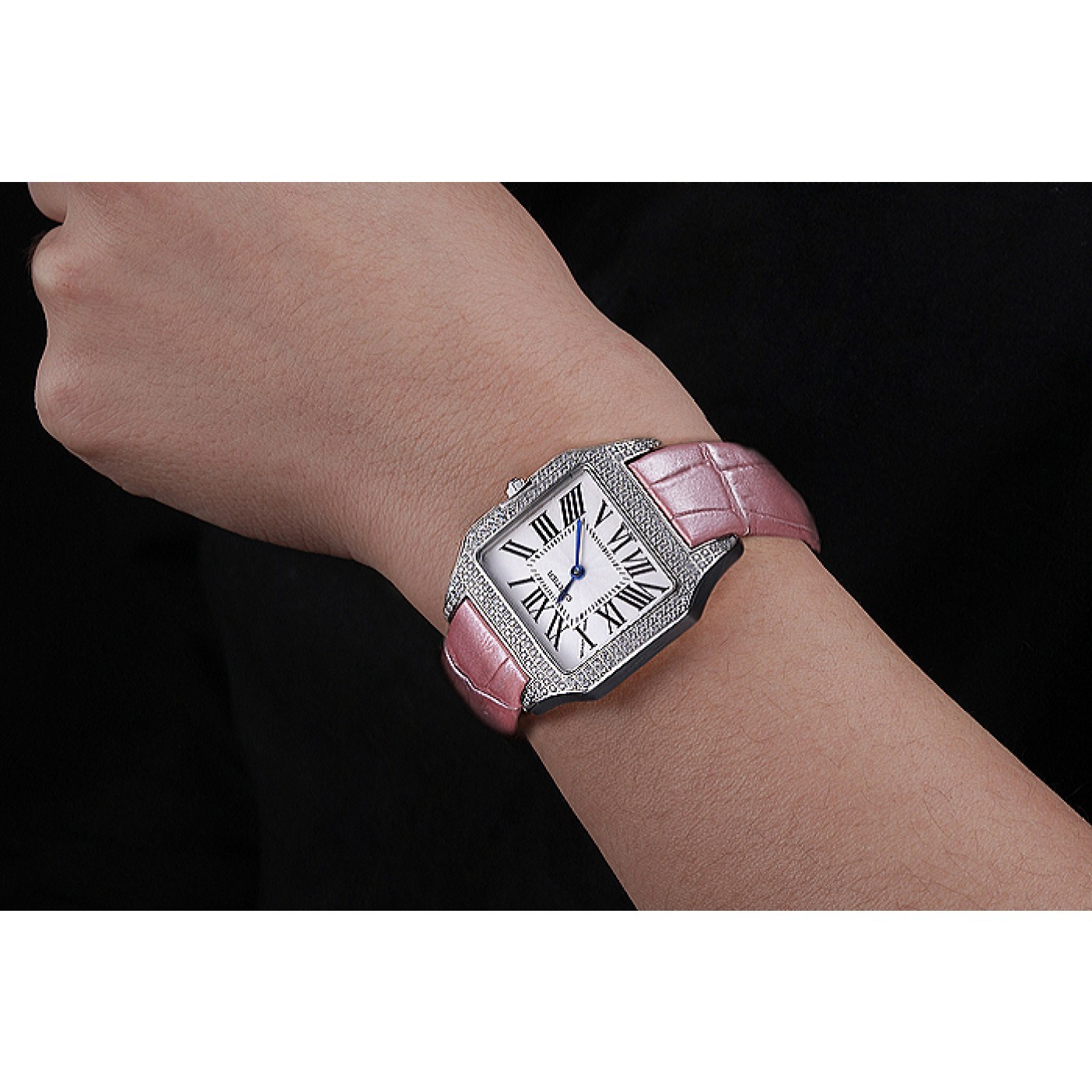 MiroTime Cartier Santos 100 Diamond Silver Bezel 621910