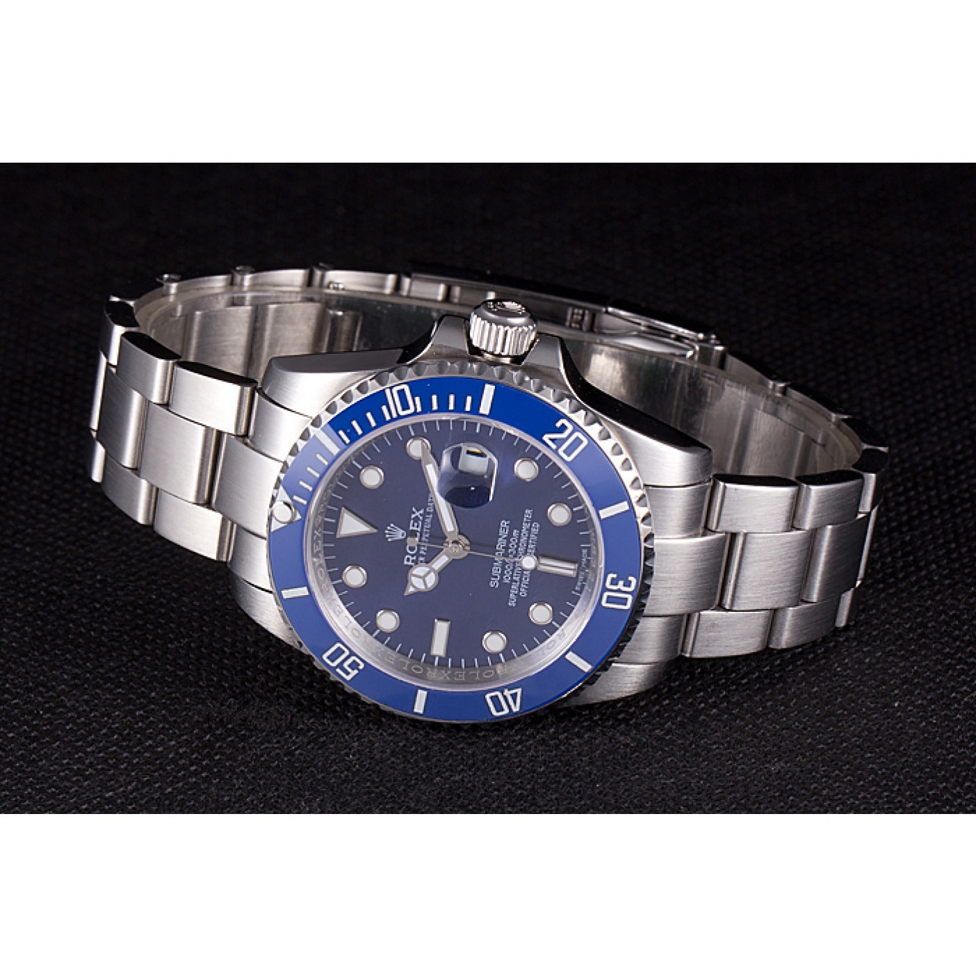 MiroTime Rolex Submariner Stainless Steel Link Bracelet Blue Dial 621687