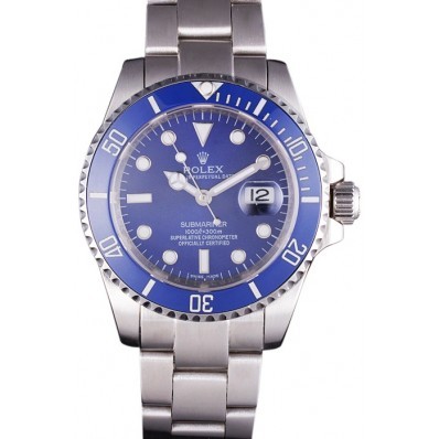 MiroTime Rolex Submariner Stainless Steel Link Bracelet Blue Dial 621687