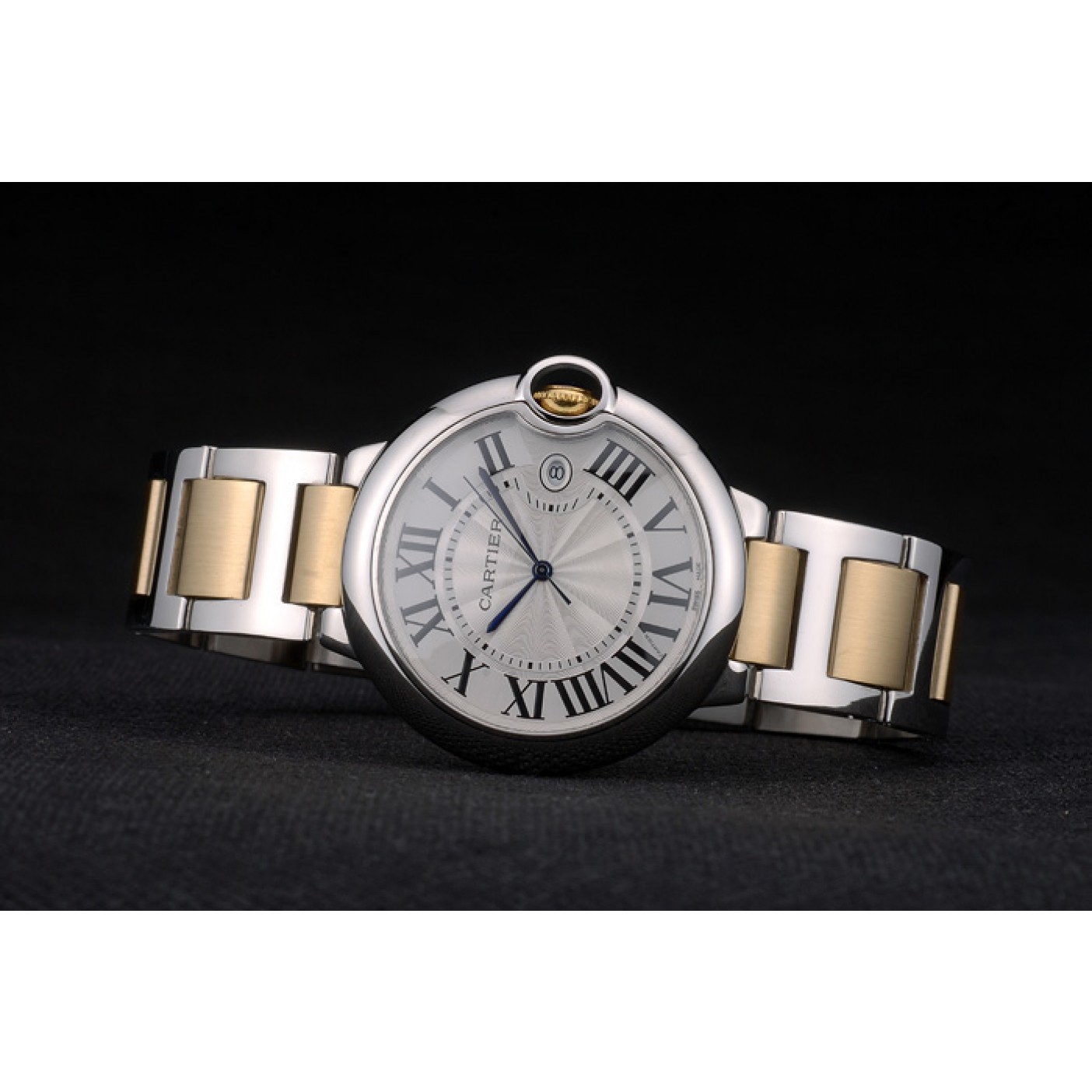 MiroTime Cartier Ballon Bleu 42mm White Dial Stainless Steel Case Two Tone Gold Bracelet