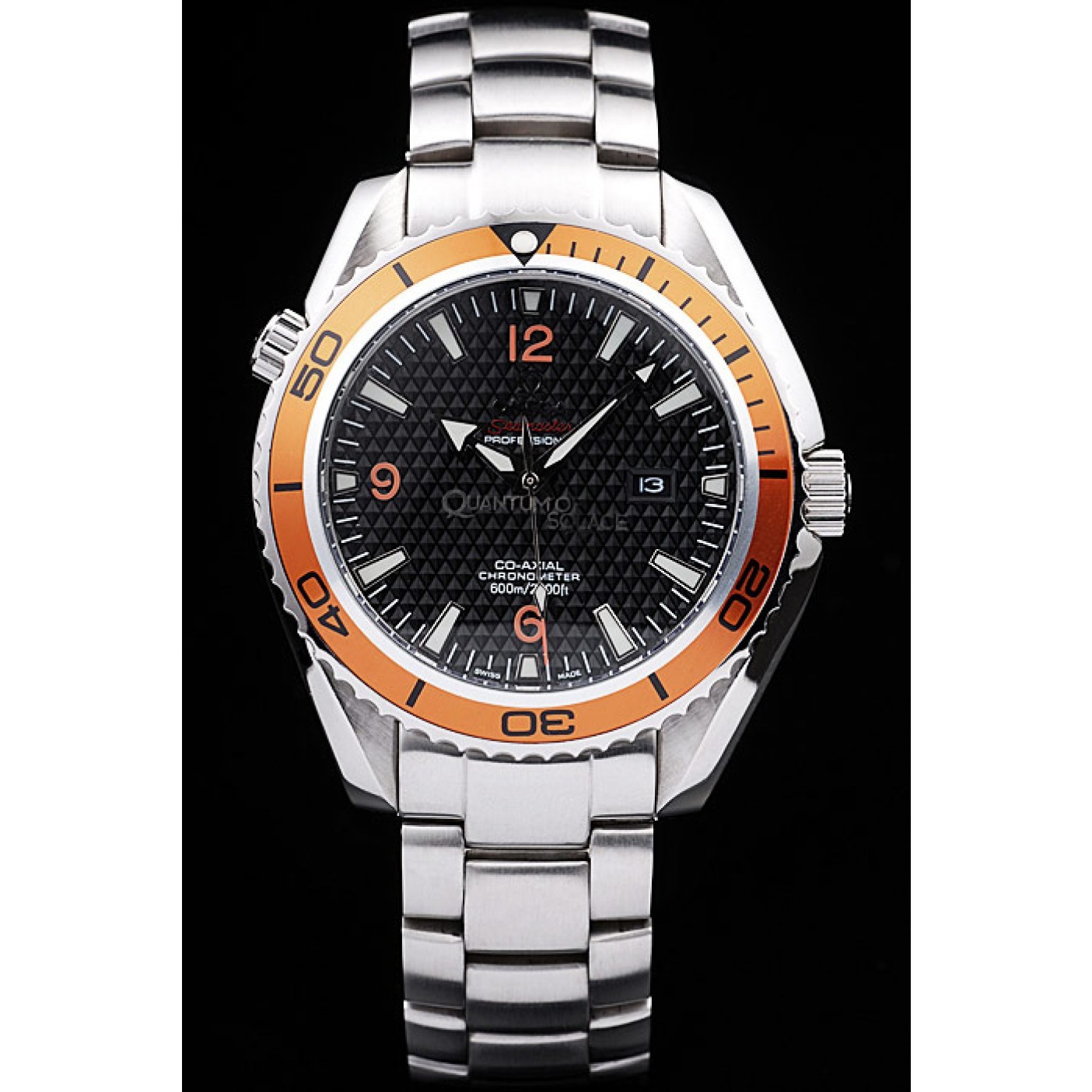 MiroTime Omega Seamaster Planet Ocean Co-axial Orange Case Black Dial 98102