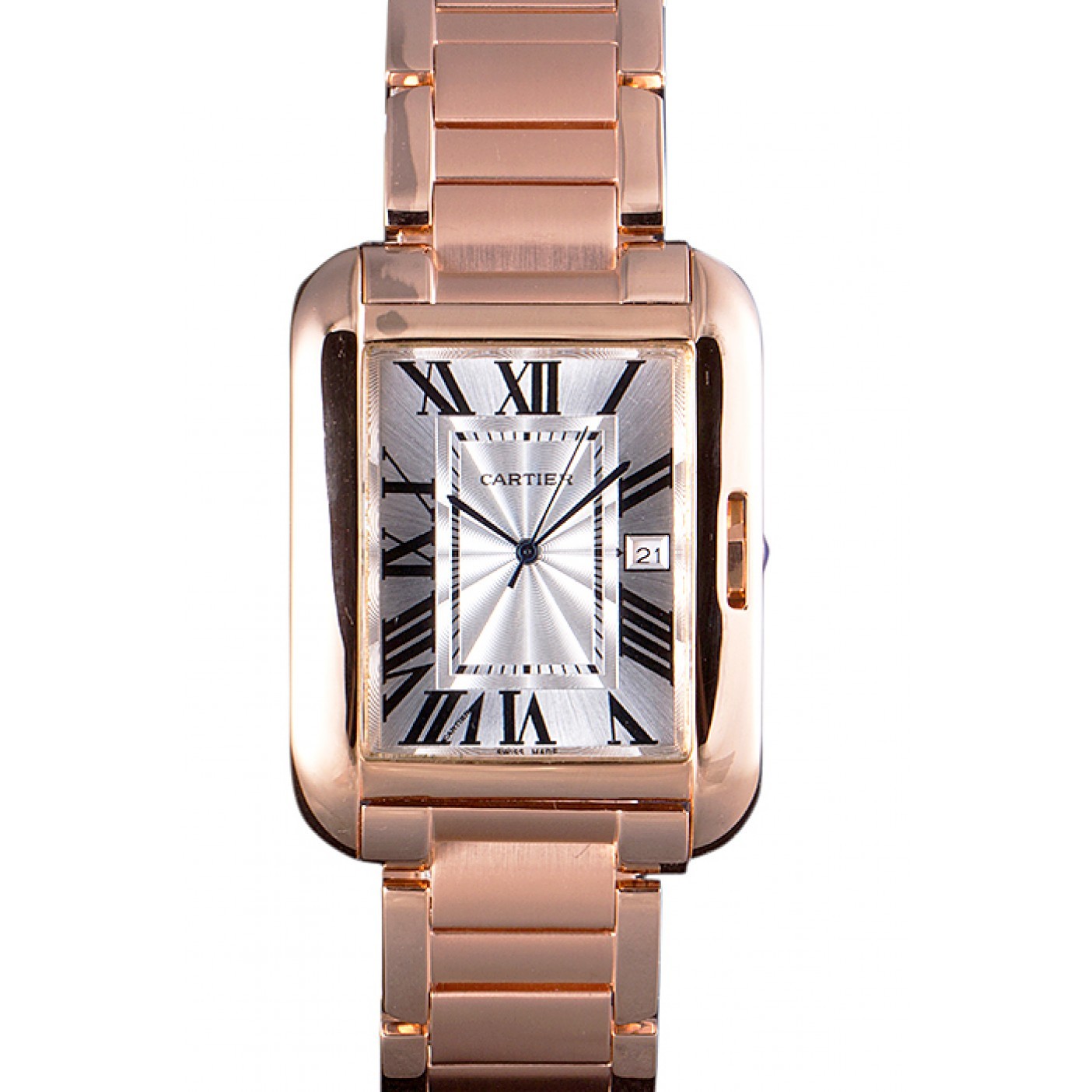 MiroTime Cartier Tank Anglaise 36mm White Dial Rose Gold Case And Bracelet