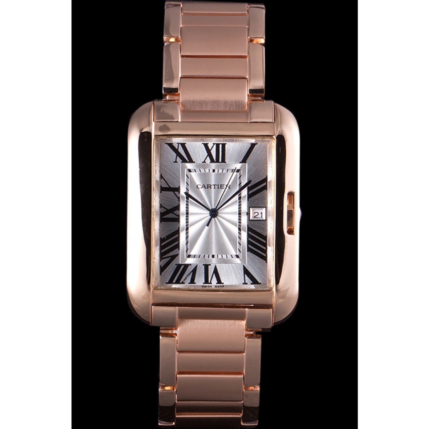 MiroTime Cartier Tank Anglaise 36mm White Dial Rose Gold Case And Bracelet