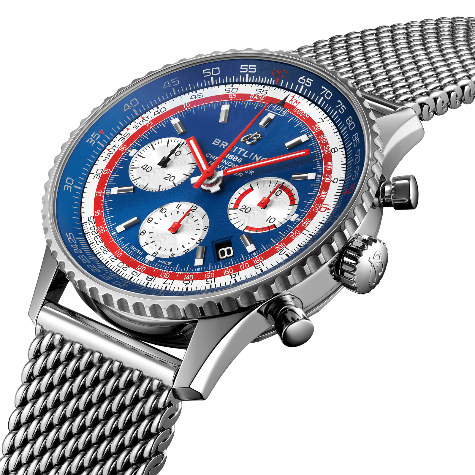 MiroTime Swiss Breitling Navitimer B01 Chronograph 43 Pan Am AB01212B1C1A1
