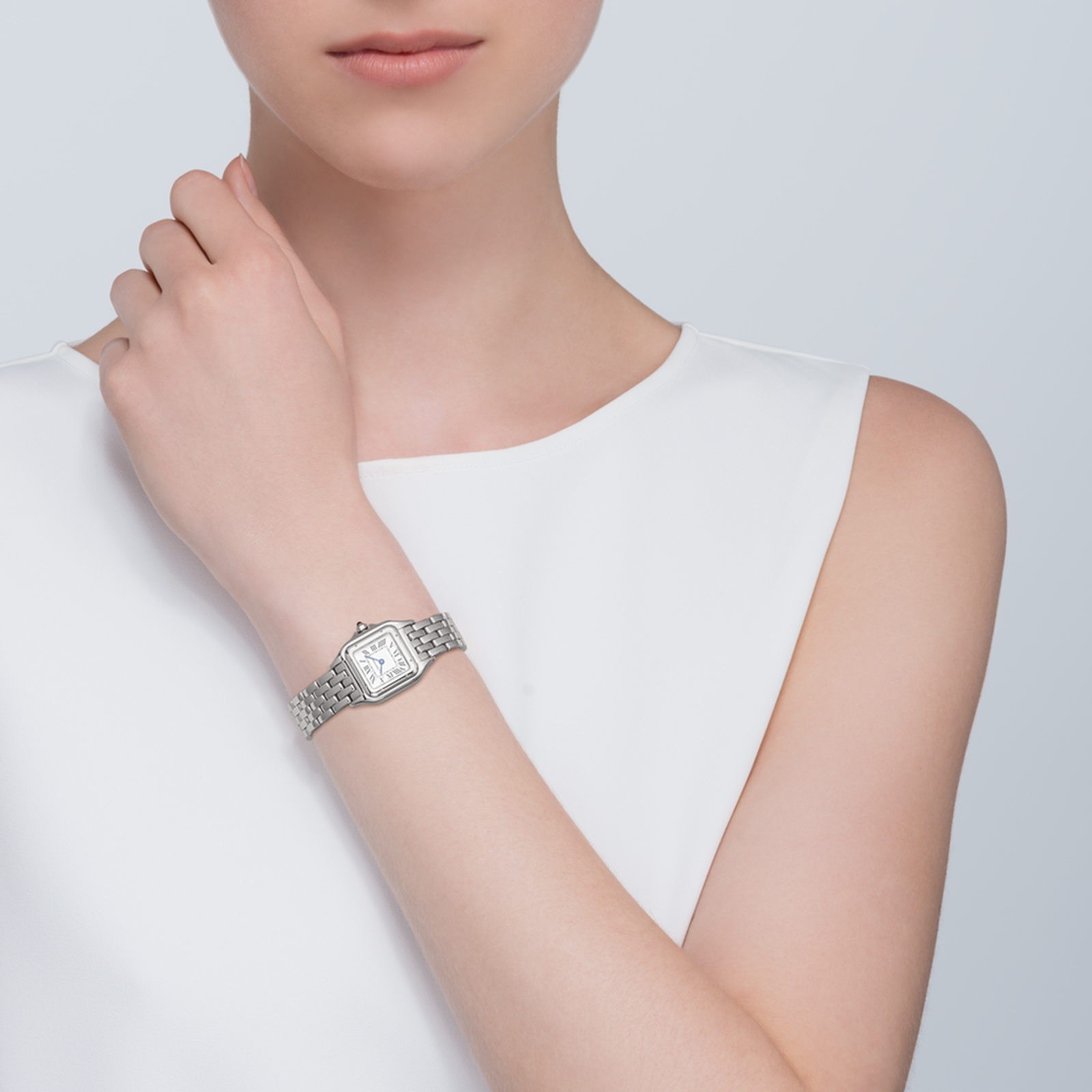 MiroTime Swiss Panthère de Cartier watch, small model, Small model, steel